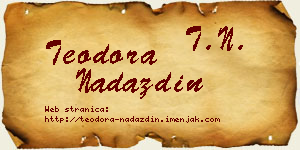 Teodora Nadaždin vizit kartica